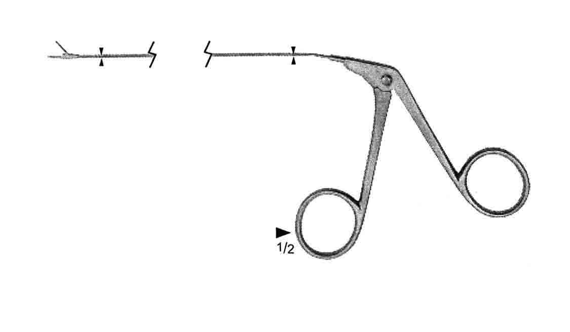 MİKRO LARİNGOLOJİ YUVARLAK KAP FORSEPS SOL 230MM